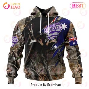 BBL Hobart Hurricanes Special Camo Realtree Hunting 3D Hoodie