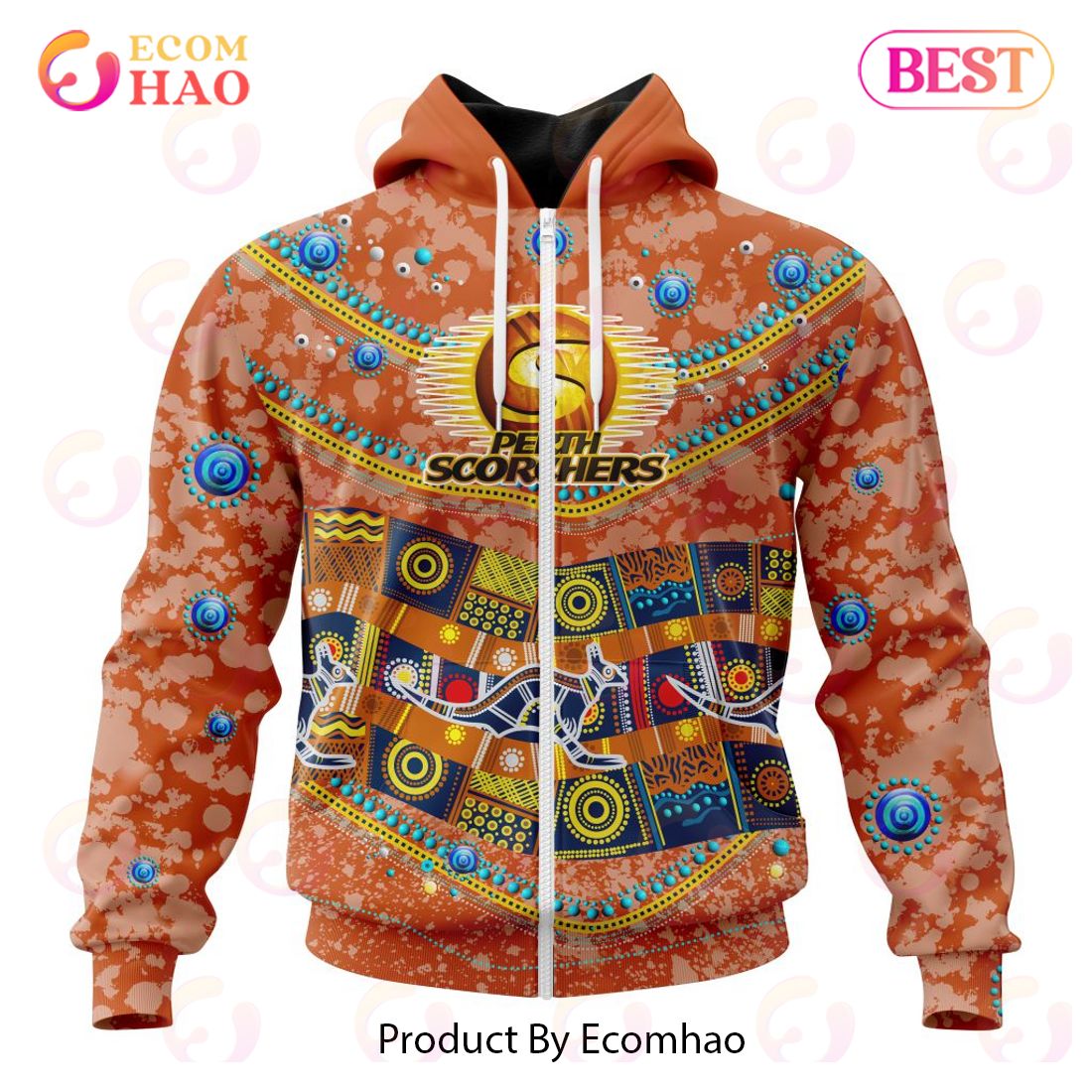 BBL Perth Scorchers Special Indigenous Design 3D Hoodie