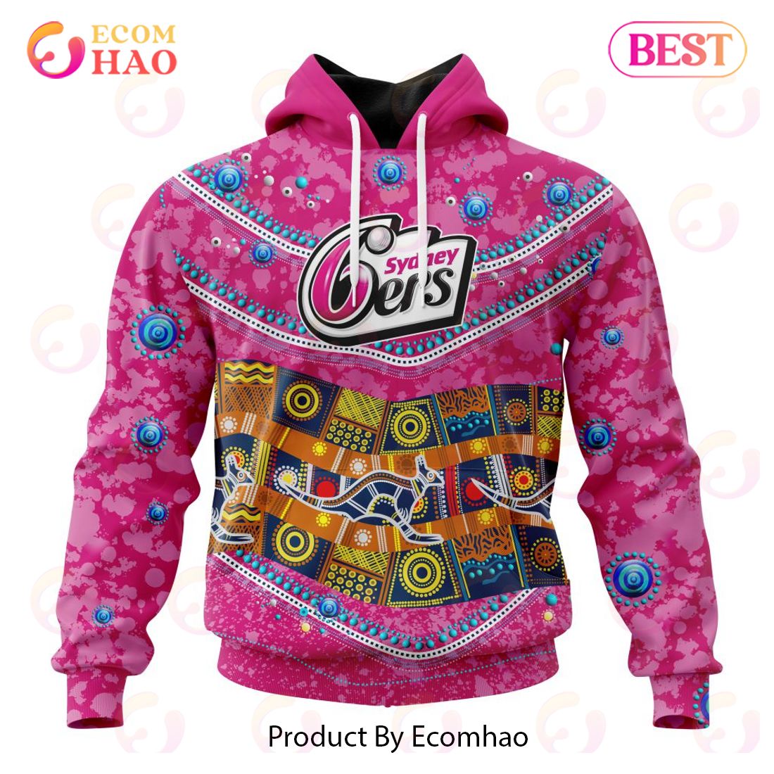 BBL Sydney Sixers Special Indigenous Design 3D Hoodie