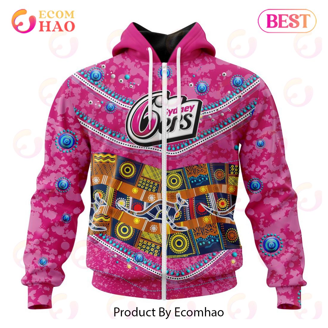 BBL Sydney Sixers Special Indigenous Design 3D Hoodie