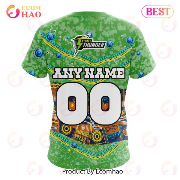 BBL Sydney Thunder Special Indigenous Design 3D Hoodie