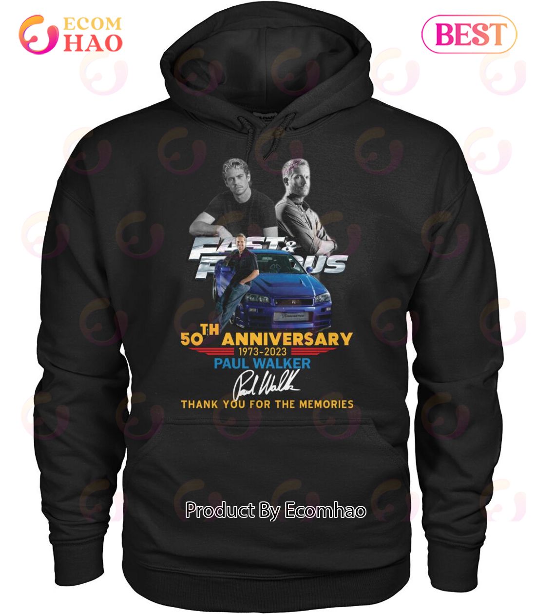 50th Anniversary 1973 - 2023 Paul Walker Thank You For The Memories T-Shirt