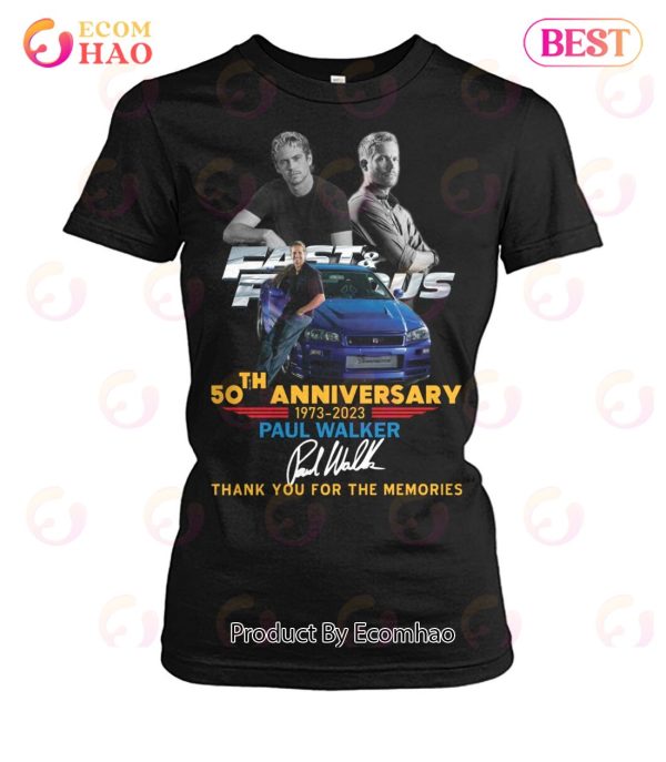 50th Anniversary 1973 – 2023 Paul Walker Thank You For The Memories T-Shirt