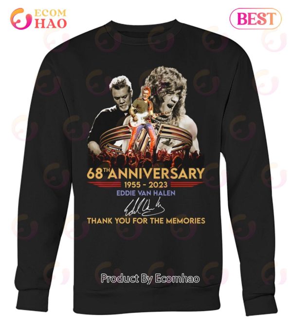 68th Anniversary 1955 – 2023 Eddie Van Halen Thank You For The Memories T-Shirt