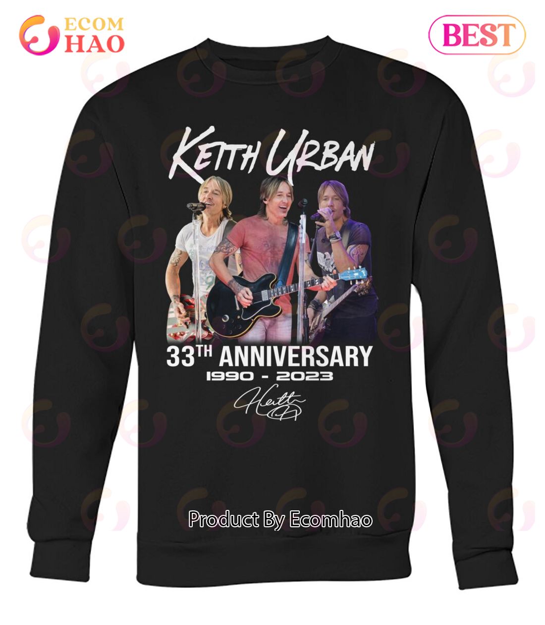 Keith Urban 33th Anniversary 1990 - 2023 Signature T-Shirt