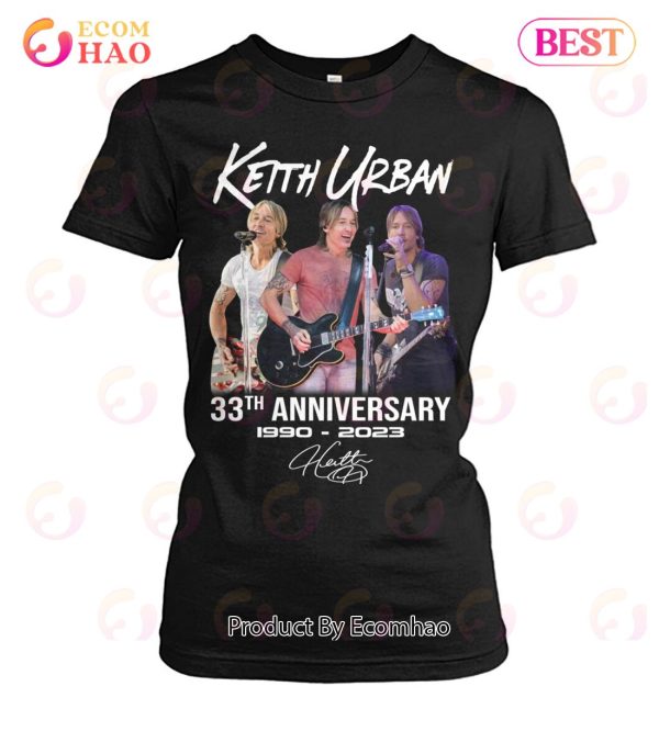 Keith Urban 33th Anniversary 1990 – 2023 Signature T-Shirt