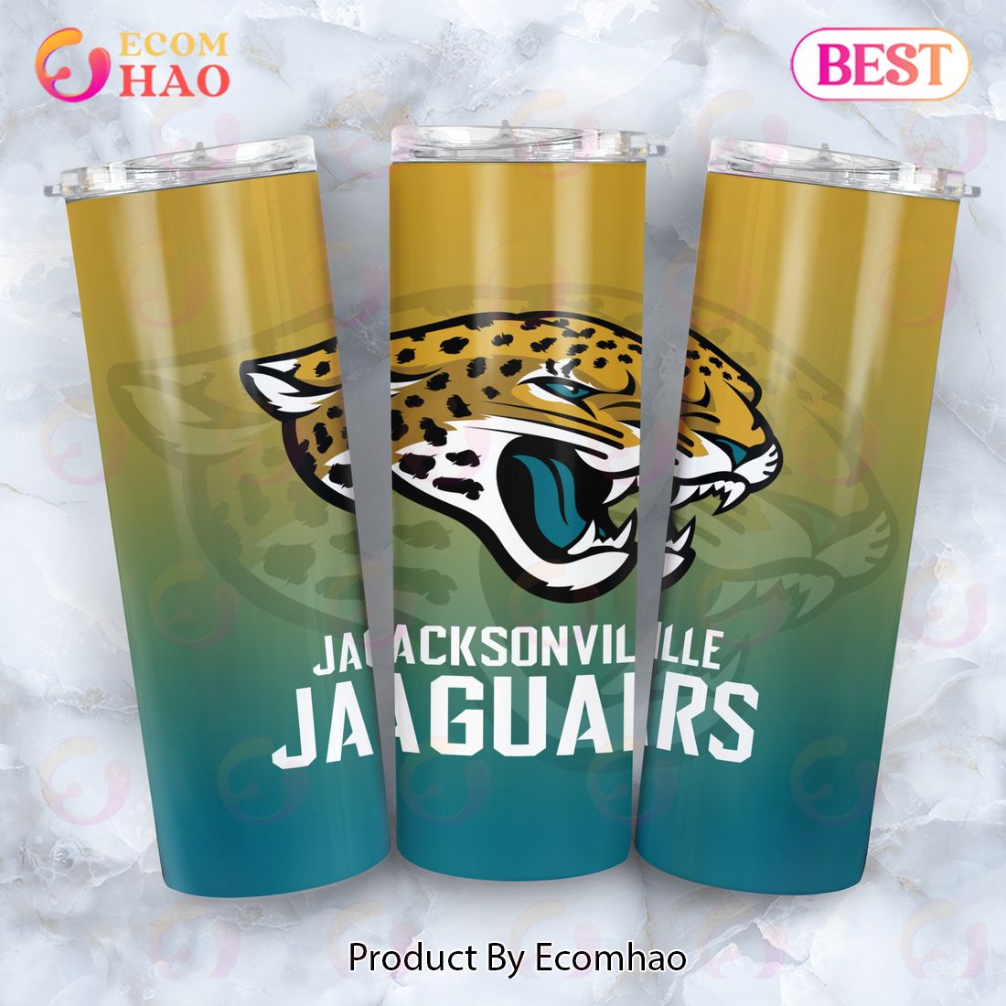 NFL Jacksonville Jaguars Skinny Tumbler 20oz And 30oz