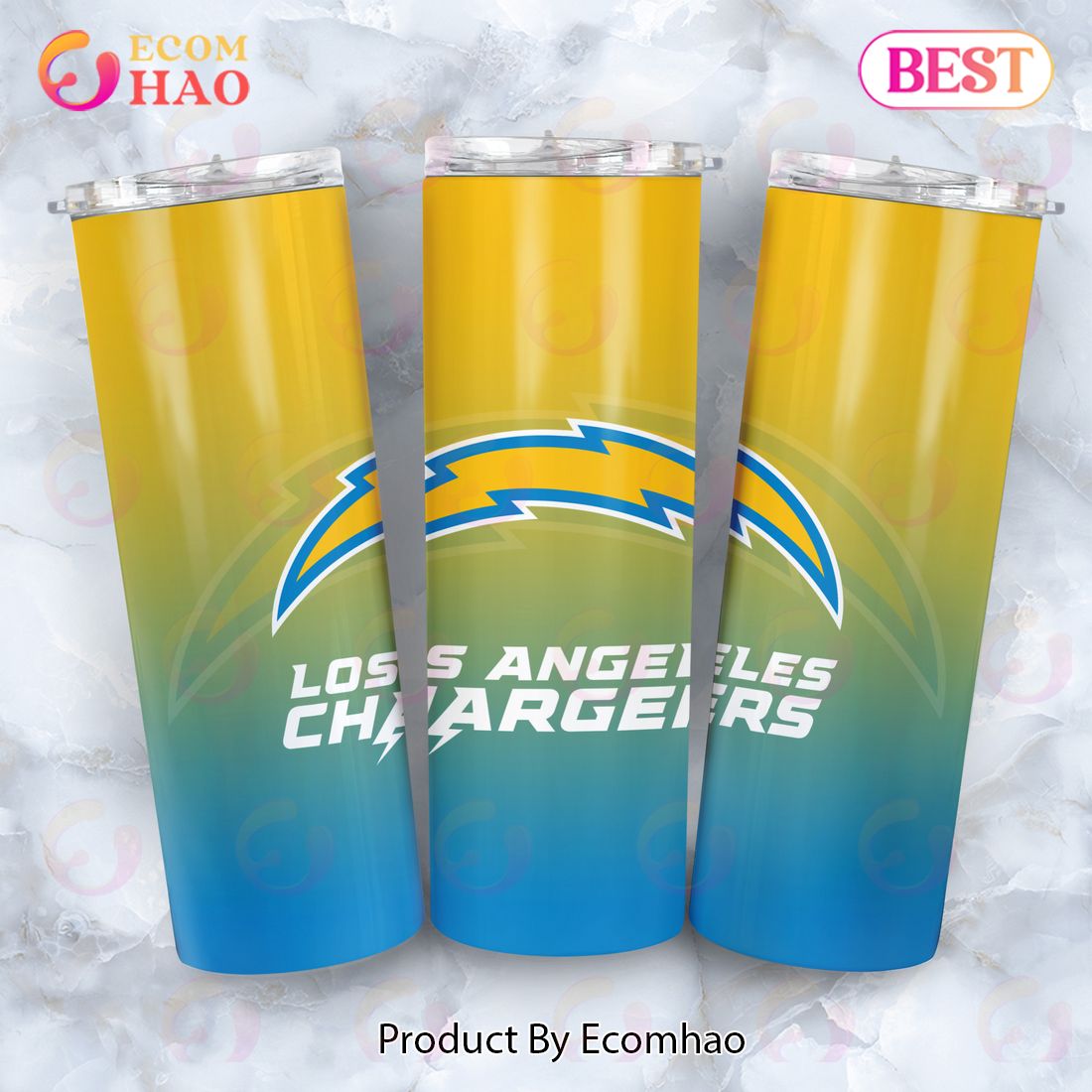 NFL Los Angeles Chargers Skinny Tumbler 20oz And 30oz