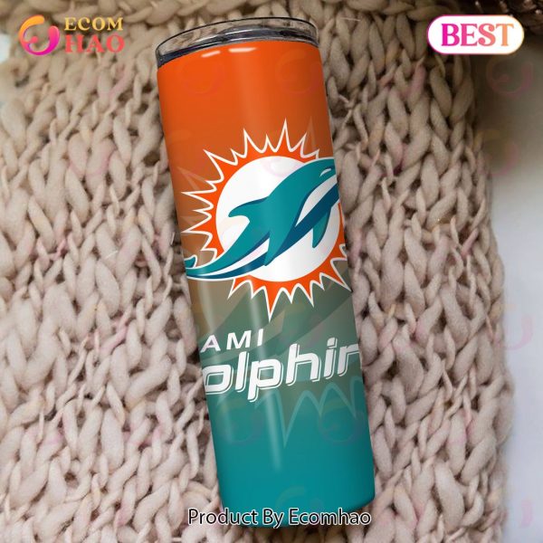 NFL Miami Dolphins Skinny Tumbler 20oz And 30oz