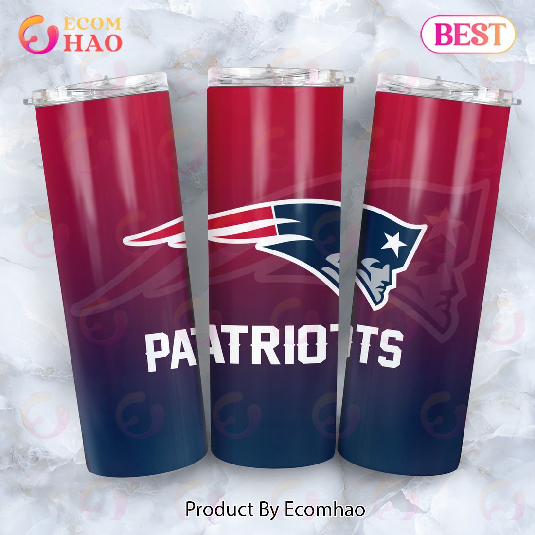 NFL New EnglAnd Patriots Skinny Tumbler 20oz And 30oz