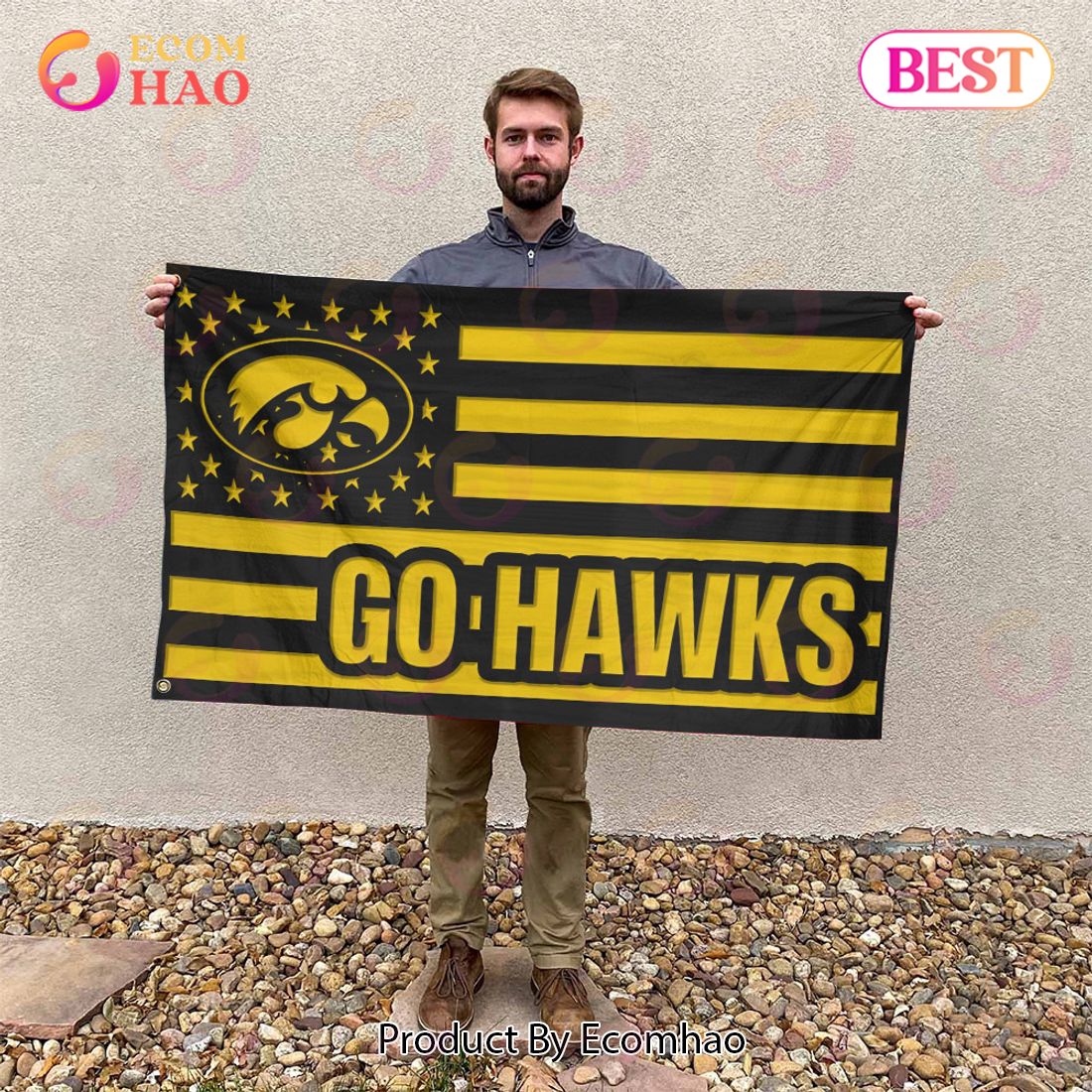 NCAA Iowa Hawkeyes Flag Perfect Gift