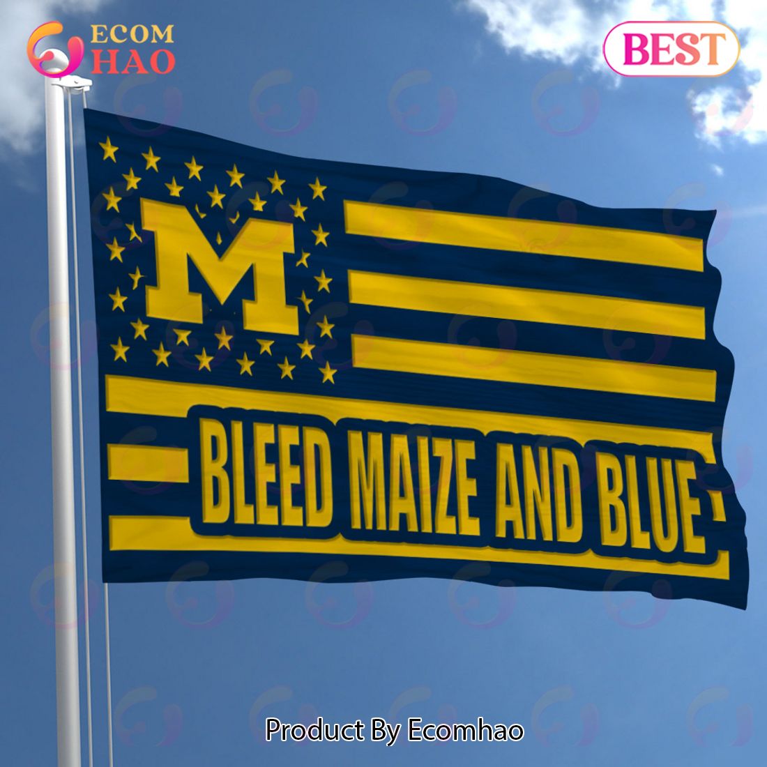 NCAA Michigan Wolverines Flag Perfect Gift