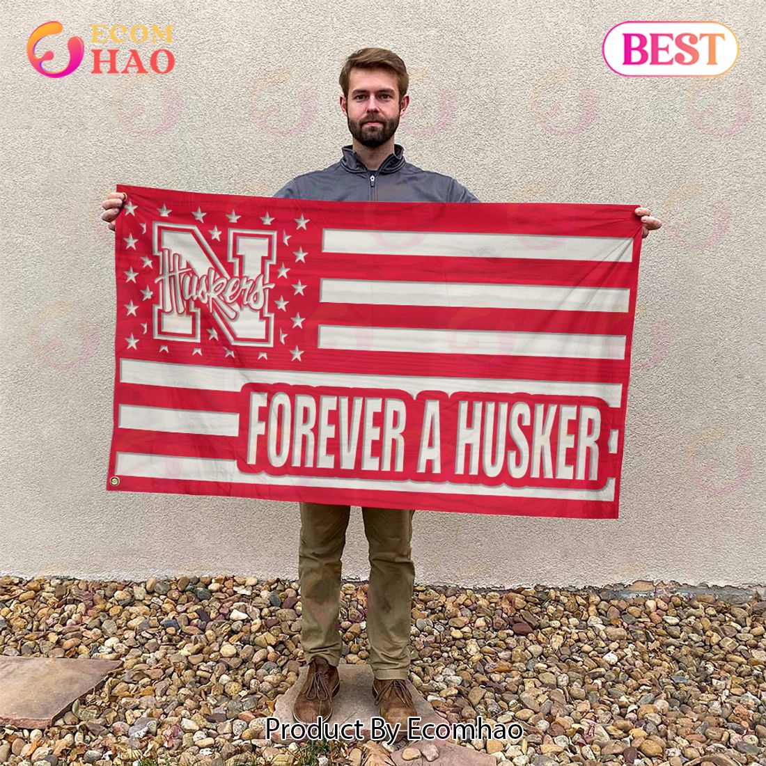 NCAA Nebraska Cornhuskers Flag Perfect Gift