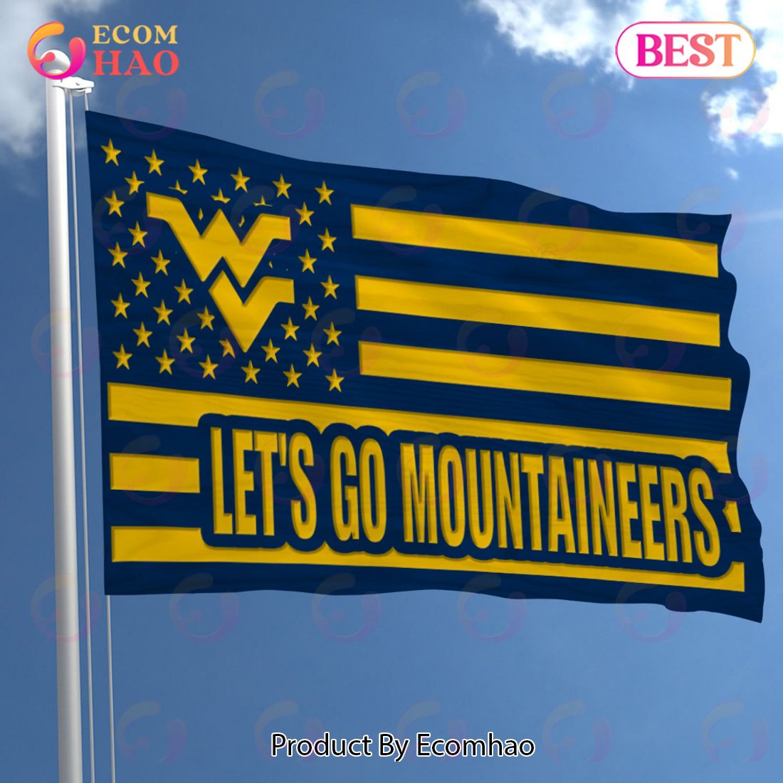 NCAA West Virginia Mountaineers Flag Perfect Gift