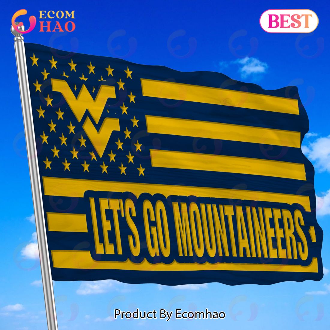 NCAA West Virginia Mountaineers Flag Perfect Gift