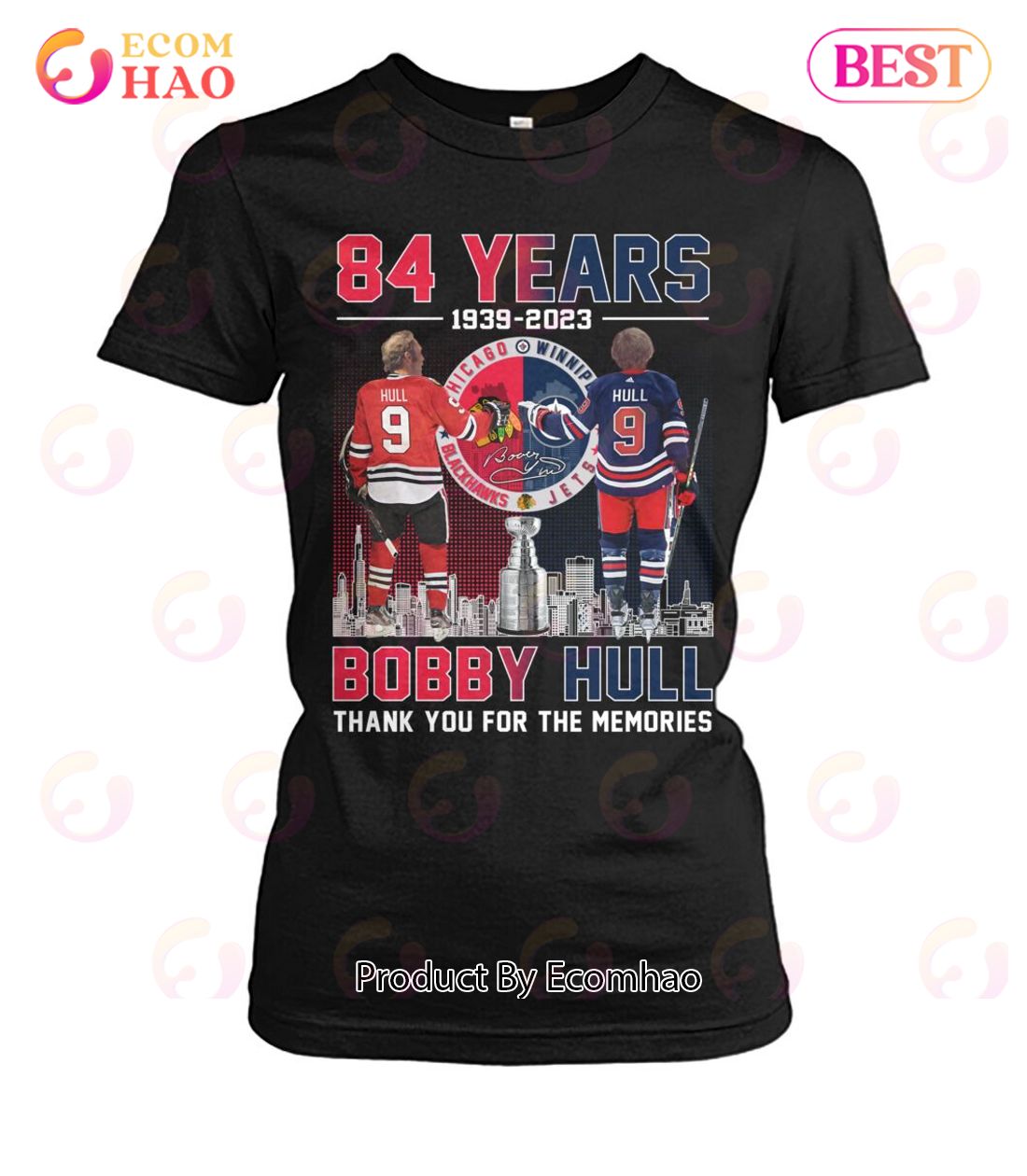 84 Years Of 1939 - 2023 Bobby Hull Thank You For The Memories T-Shirt