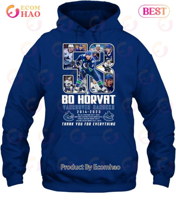 Bo Horvat Vancouver Canucks 2014 – 2023 Thank You For Everything T-Shirt