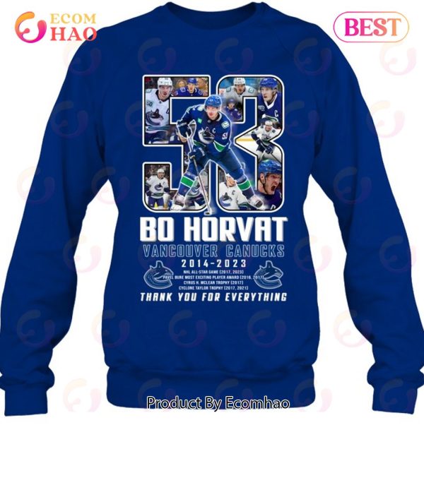 Bo Horvat Vancouver Canucks 2014 – 2023 Thank You For Everything T-Shirt
