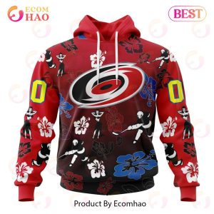 NHL Carolina Hurricanes X Hawaii Specialized Design For Hawaiian 3D Hoodie