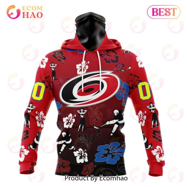 NHL Carolina Hurricanes X Hawaii Specialized Design For Hawaiian 3D Hoodie