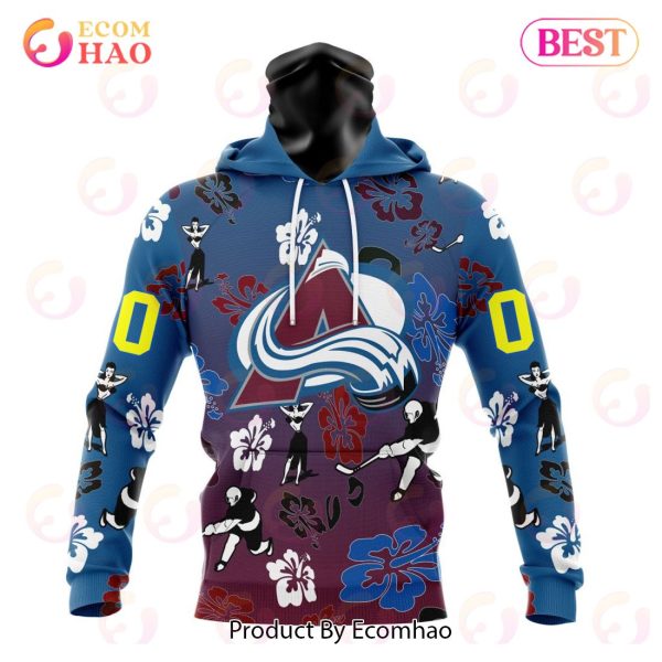 NHL Colorado Avalanche X Hawaii Specialized Design For Hawaiian 3D Hoodie