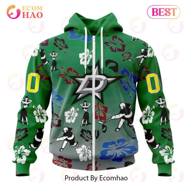 NHL Dallas Stars X Hawaii Specialized Design For Hawaiian 3D Hoodie