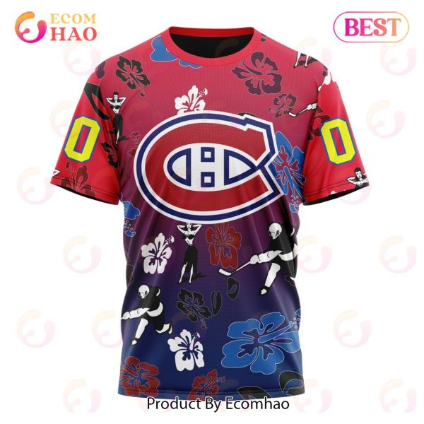 NHL Montreal Canadiens X Hawaii Specialized Design For Hawaiian 3D Hoodie