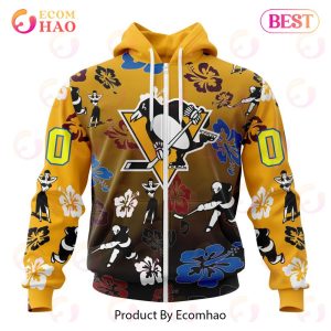 NHL Pittsburgh Penguins X Hawaii Specialized Design For Hawaiian 3D Hoodie