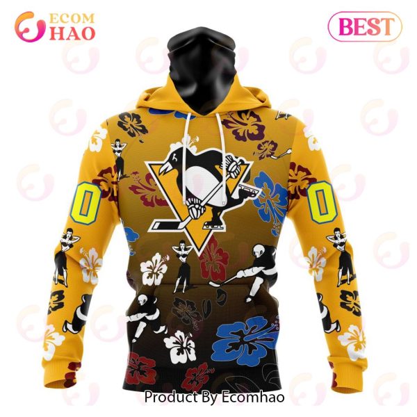 NHL Pittsburgh Penguins X Hawaii Specialized Design For Hawaiian 3D Hoodie