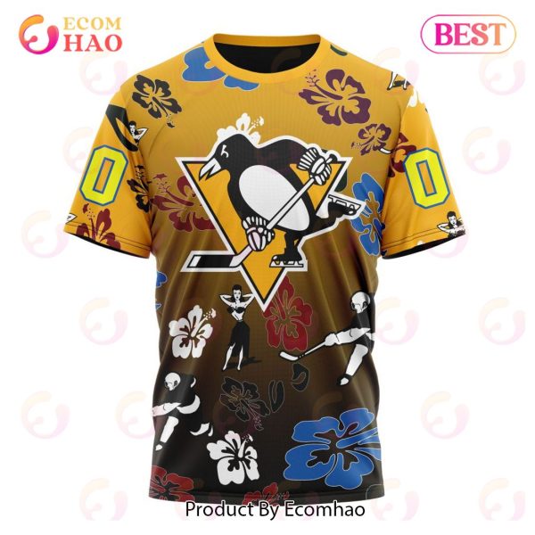 NHL Pittsburgh Penguins X Hawaii Specialized Design For Hawaiian 3D Hoodie