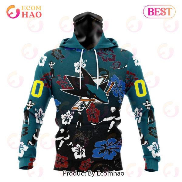 NHL San Jose Sharks X Hawaii Specialized Design For Hawaiian 3D Hoodie
