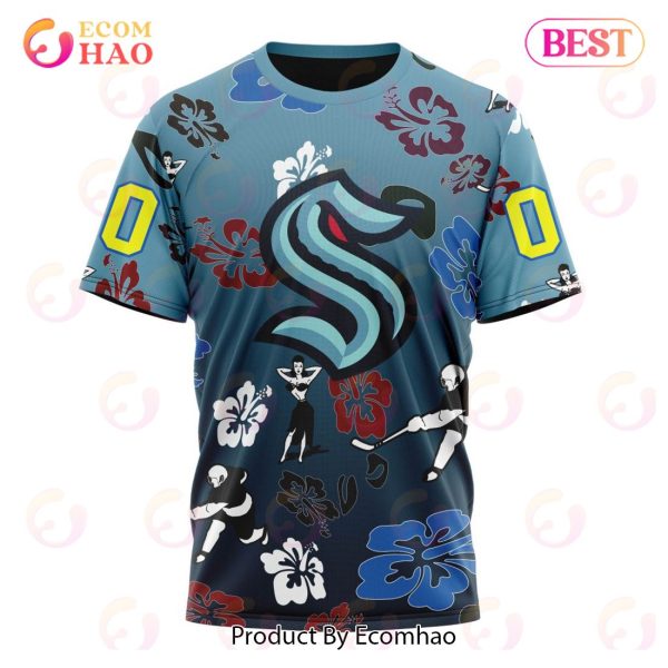 NHL Seattle Kraken X Hawaii Specialized Design For Hawaiian 3D Hoodie