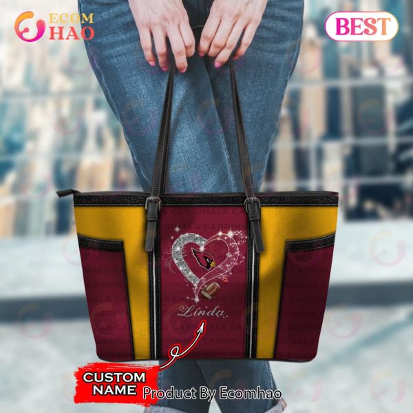 NFL Arizona Cardinals Custom Name Leather Handbag And Tote Bag