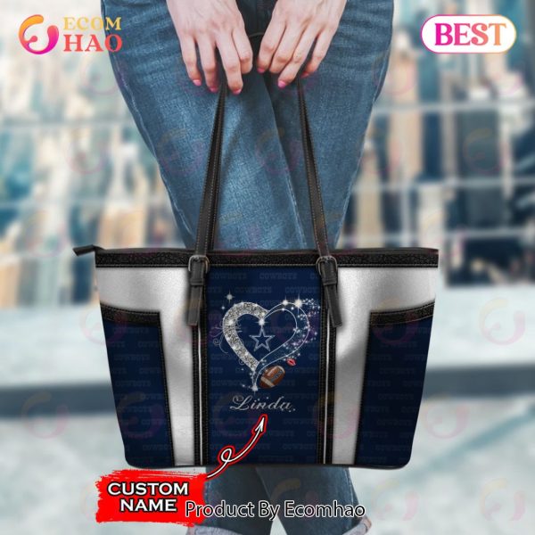 NFL Dallas Cowboys Custom Name Leather Handbag And Tote Bag