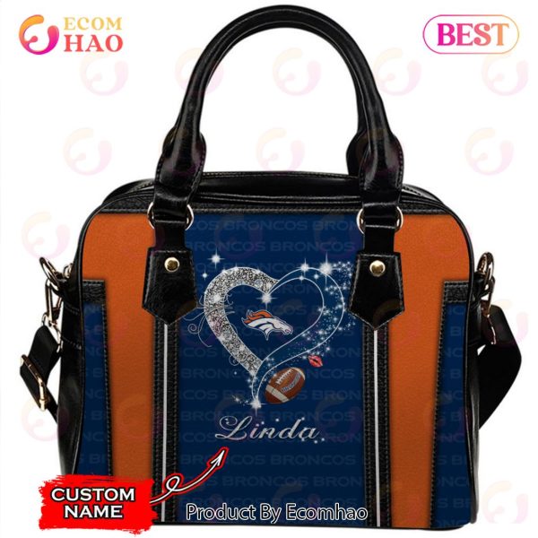 NFL Denver Broncos Custom Name Leather Handbag And Tote Bag