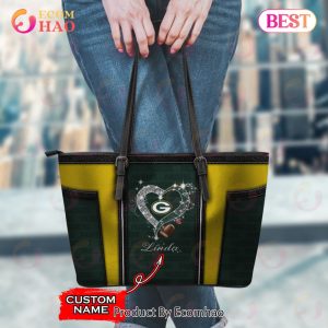 NFL Green Bay Packers Custom Name Leather Handbag And Tote Bag