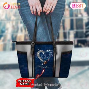 NFL Indianapolis Colts Custom Name Leather Handbag And Tote Bag