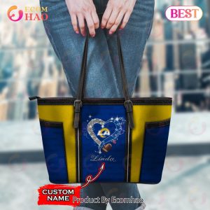 NFL Los Angeles Rams Custom Name Leather Handbag And Tote Bag