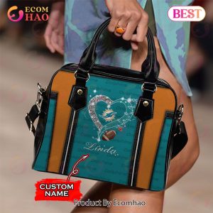 NFL Miami Dolphins Custom Name Leather Handbag And Tote Bag