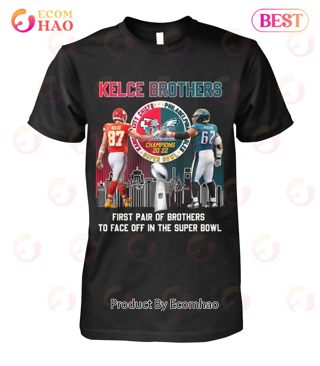 Kelce Brothers First Pair Of Brothers To Face Off In The Super Bowl T-Shirt