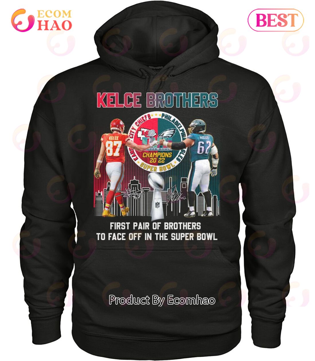 Kelce Brothers First Pair Of Brothers To Face Off In The Super Bowl T-Shirt