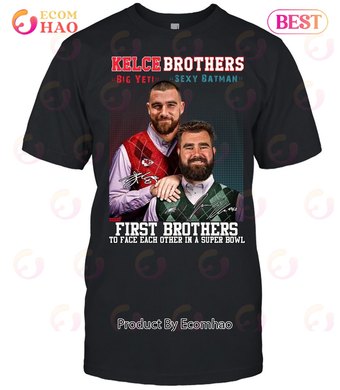 Kelce Brothers The First Brother Players To Face Each Other 2023 Unisex T-Shirt