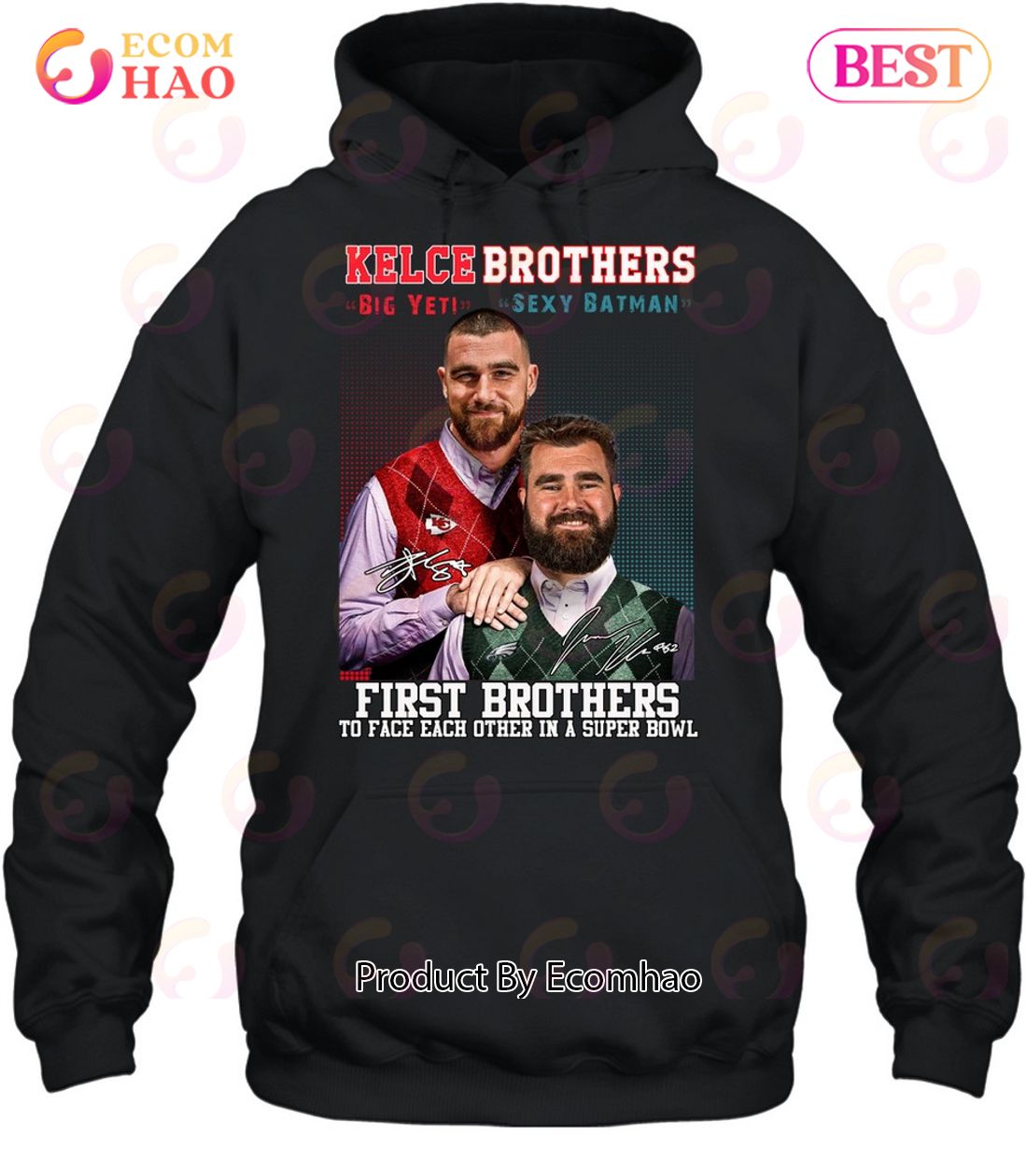 Kelce Brothers The First Brother Players To Face Each Other 2023 Unisex T-Shirt