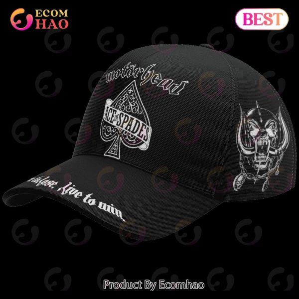 Motorhead Lemmy Ace Of Spades Official Beanie Hat – Black, One Size Fits Most, 100% Acrylic