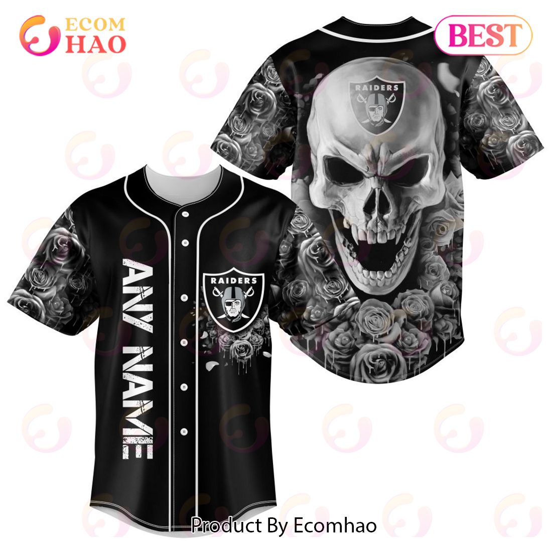 NFL Houston Texans Special Skull Art Baseball Jersey