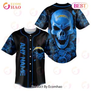 NFL Los Angeles Chargers Special Skull Art Baseball Jersey