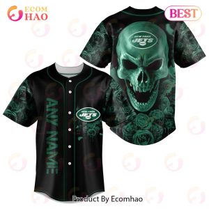 NFL New York Jets Special Skull Art Baseball Jersey