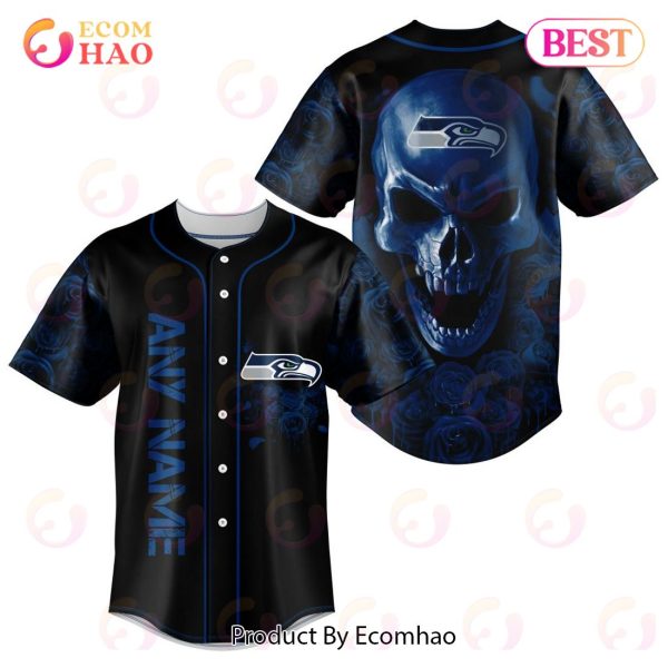 NFL Seattle Seahawks Special Skull Art Baseball Jersey