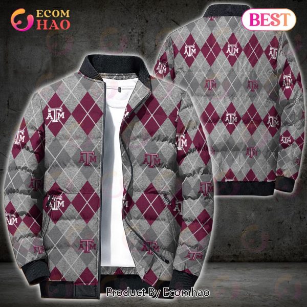 NCAA Texas A&M Aggies Puffer Jacket 3D