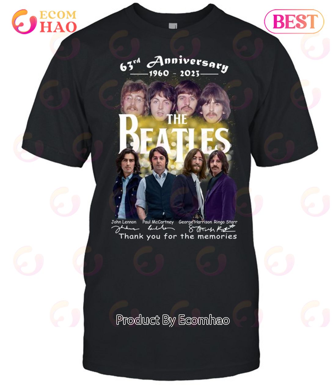 63rd Anniversary 1960 – 2023 The Beatles Thank You For The Memories T-Shirt Luxury Items